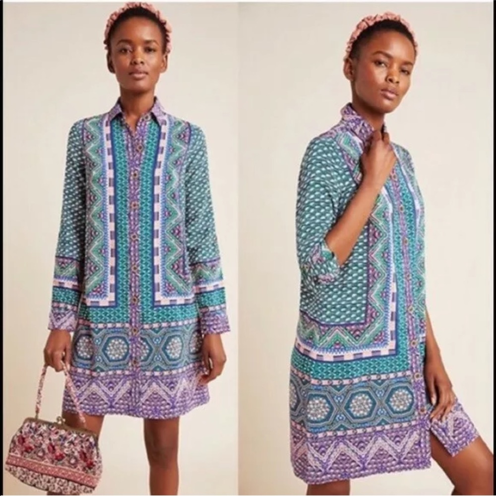 Anthropologie Maeve Silk Dress Size 2